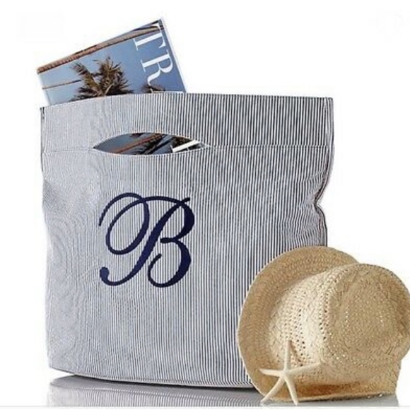 Mark & Graham Blue Striped Bag - Picture 3 of 9